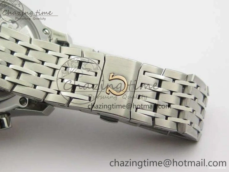 0402 De Ville Chronograph SS OMF 1:1 Best Edition Black Dial On SS Bracelet A Attractive 8150